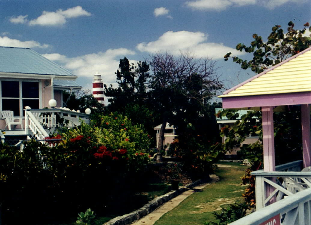 Hopetown's famed lighthouse